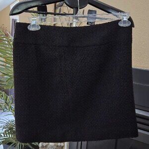 NWT The Limited sz 6 textured/woven wool blend black skirt